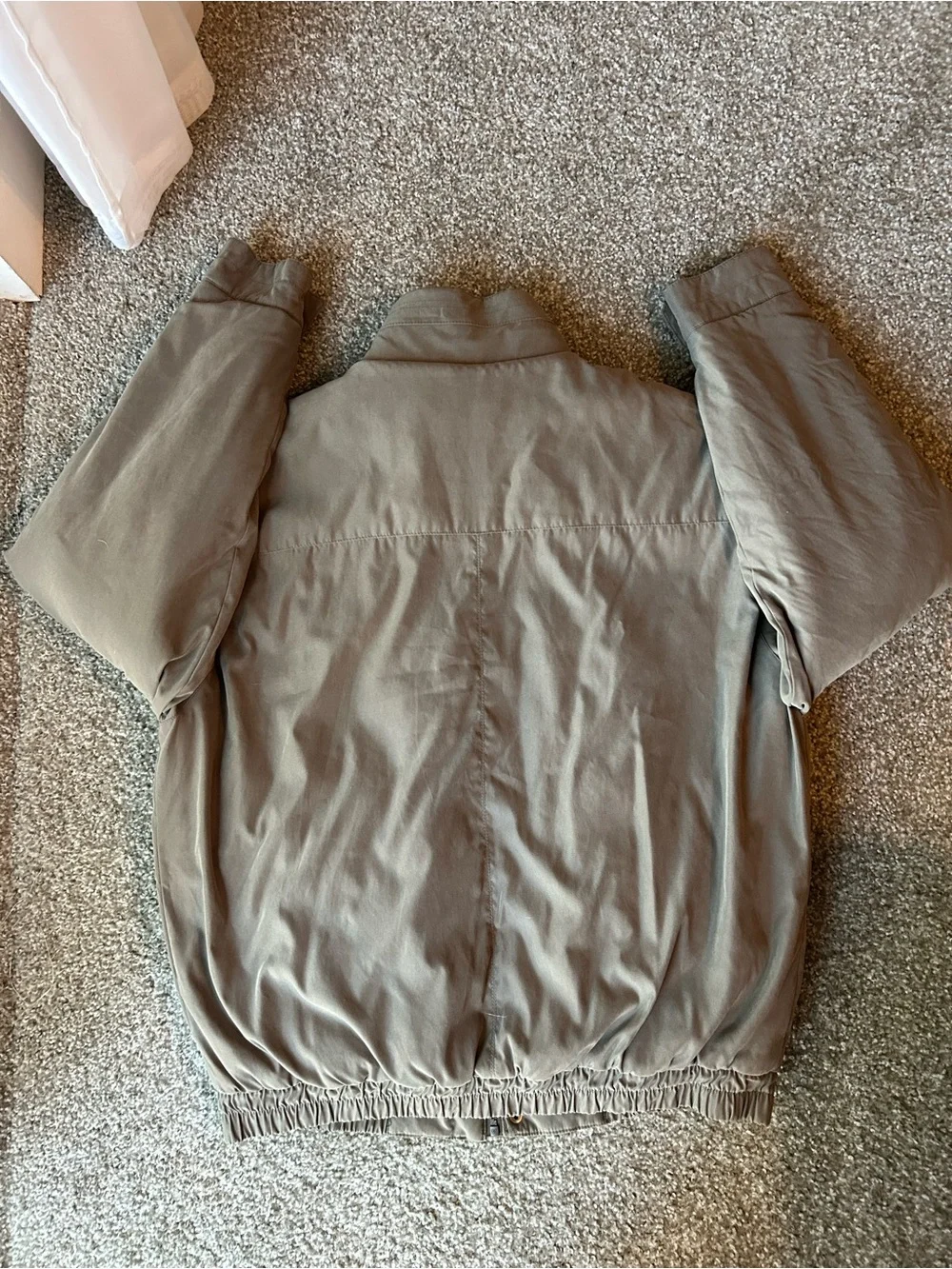 Men’s Taupe Khaki Puffer Bomber Jacket